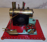 Circa 1940's Flatbase Mamod SE2 Live Steam Engine & Wick Burner