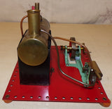 Circa 1940's Flatbase Mamod SE2 Live Steam Engine & Wick Burner